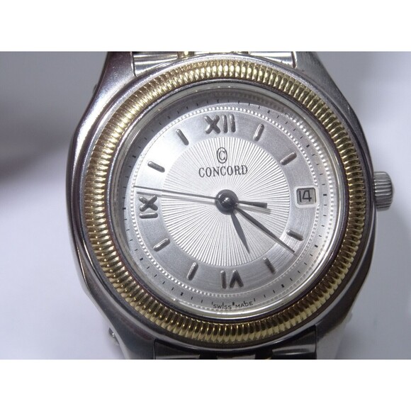 26mm Concord Steeplechase  2Tone Gold & Steel Quartz Watch 6.5"  Ref. 15.36.260 - Picture 1 of 15